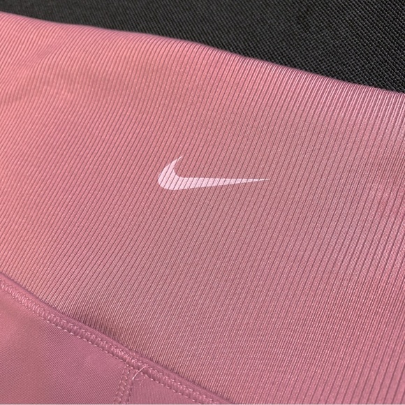 NIKE One Rib Dri-FIT High Waisted Ribbed Biker Shorts — Women’s XXL — Pink - NWT - Picture 4 of 8